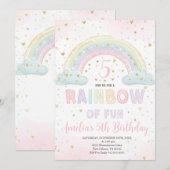 Kleurrijke Rainbow Girl's Party, Rainbow of Fun Kaart (Voorkant / Achterkant)