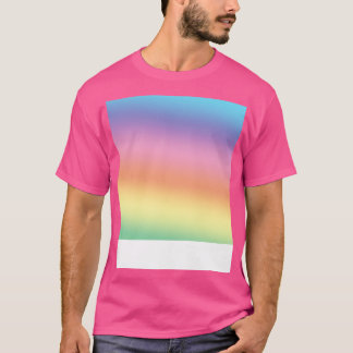 Kleurrijke Rainbow Gradient Pattern Print T-shirt