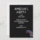 Kleurrijke Rainbow Jaguar Party Kaart (Achterkant)