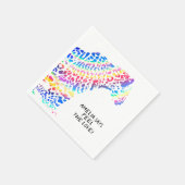 Kleurrijke Rainbow Jaguar Party Paper Bord Servet (Hoek)
