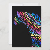 Kleurrijke Rainbow Jaguar Party uitnodiging (Achterkant)