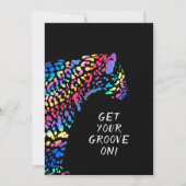 Kleurrijke Rainbow Jaguar Party uitnodiging (Voorkant)