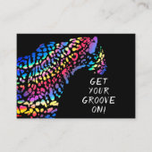 Kleurrijke Rainbow Jaguar Party uitnodiging Informatiekaartje (Voorkant)