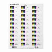 Kleurrijke Rainbow Keyboard Grand Piano Label (Full Sheet)
