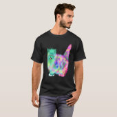 Kleurrijke Rainbow Kitten Tshirt (Voorkant volledig)
