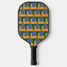 Kleurrijke Rainbow Loriket Parrot Patroon Pickleball Paddle