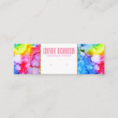 Kleurrijke Rainbow Moderne Oorbel Houder Display Mini Visitekaartje (Voorkant)