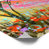 Kleurrijke Rainbow Natuur Wildflowers. Poster (Hoek)