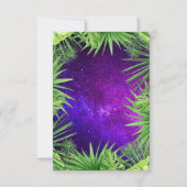 Kleurrijke Rainbow Neon Glow Safari Party Dieren Bedankkaart (Achterkant)