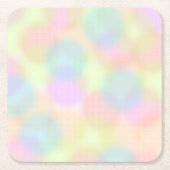 Kleurrijke Rainbow pastel geometrisch cirkelpatroo Kartonnen Onderzetters (Voorkant)