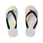 Kleurrijke Rainbow pastel geometrisch cirkelpatroo Kinder Teenslippers (Voetbed)