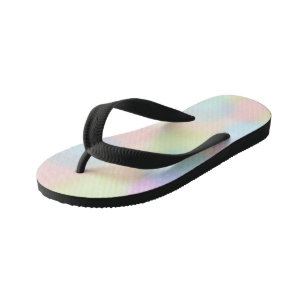 Kleurrijke Rainbow pastel geometrisch cirkelpatroo Kinder Teenslippers