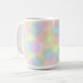 Kleurrijke Rainbow pastel geometrisch cirkelpatroo Koffiemok (Voorkant links)