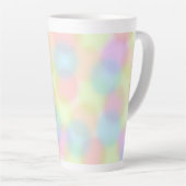 Kleurrijke Rainbow pastel geometrisch cirkelpatroo Latte Mok (Rechterhoek)