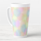 Kleurrijke Rainbow pastel geometrisch cirkelpatroo Latte Mok (Linkerhoek)