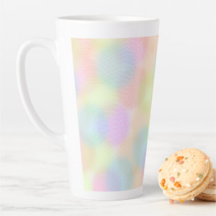Kleurrijke Rainbow pastel geometrisch cirkelpatroo Latte Mok