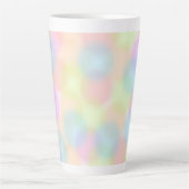 Kleurrijke Rainbow pastel geometrisch cirkelpatroo Latte Mok (Voorkant)