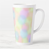 Kleurrijke Rainbow pastel geometrisch cirkelpatroo Latte Mok (Rechts)