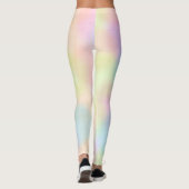 Kleurrijke Rainbow pastel geometrisch cirkelpatroo Leggings (Achterkant)