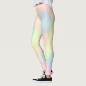 Kleurrijke Rainbow pastel geometrisch cirkelpatroo Leggings (Links)