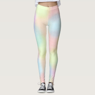Kleurrijke Rainbow pastel geometrisch cirkelpatroo Leggings