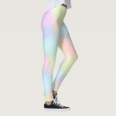 Kleurrijke Rainbow pastel geometrisch cirkelpatroo Leggings (Rechts)