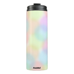 Kleurrijke Rainbow pastel geometrisch cirkelpatroo Thermosbeker