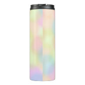 Kleurrijke Rainbow pastel geometrisch cirkelpatroo Thermosbeker (Achterkant)