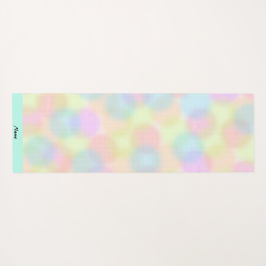 Kleurrijke Rainbow pastel geometrisch cirkelpatroo Yogamat (Achterkant (horizontaal))