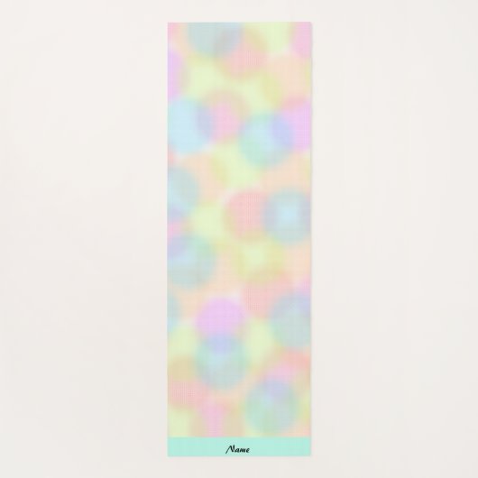 Kleurrijke Rainbow pastel geometrisch cirkelpatroo Yogamat (Achterkant)