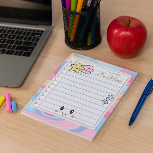 Kleurrijke Rainbow Pastel Teacher Appreciation Notitieblok