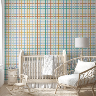 Kleurrijke Rainbow Plaid Wallpaper Behang