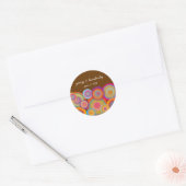 Kleurrijke Rainbow Pop Circle Zomer Bruiloft Stick Ronde Sticker (Envelop)