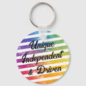 Kleurrijke Rainbow Pride Vertrouwen Gift Shop Sleutelhanger (Voorkant)