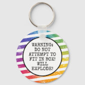 Kleurrijke Rainbow Pride Vertrouwen Gift Shop Sleutelhanger (Achterkant)