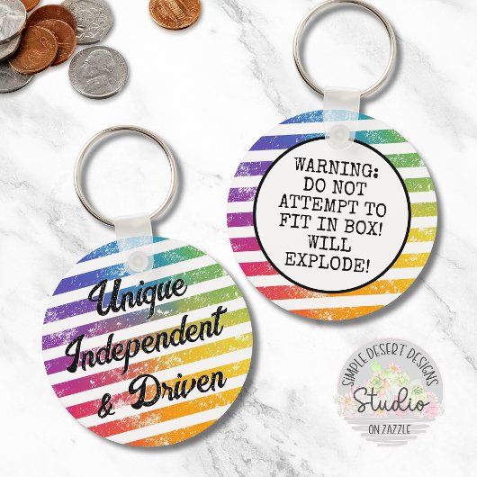 Kleurrijke Rainbow Pride Vertrouwen Gift Shop Sleutelhanger