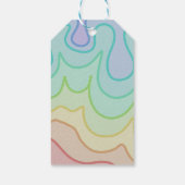 Kleurrijke Rainbow Pride Wiggle Abstract Cadeaulabel (Achterkant)