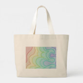 Kleurrijke Rainbow Pride Wiggle Abstract Grote Tote Bag (Achterkant)