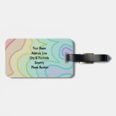 Kleurrijke Rainbow Pride Wiggle Bagagelabel (Achterkant horizontaal)