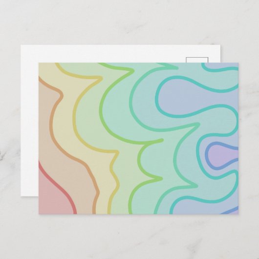 Kleurrijke Rainbow Pride Wiggle Briefkaart (Voorkant / Achterkant)