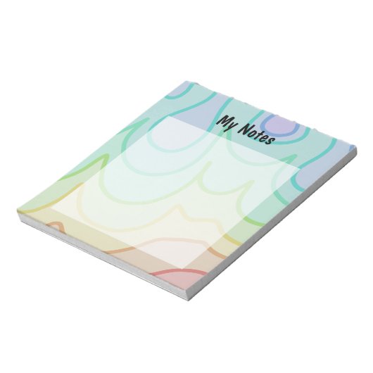 Kleurrijke Rainbow Pride Wiggle Notitieblok (Linkerzijde)