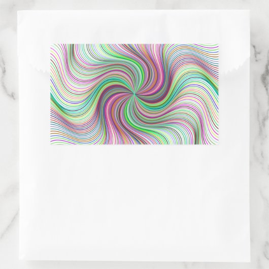 Kleurrijke Rainbow Prism wervelwiel Rechthoekige Sticker (Tas)