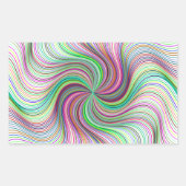 Kleurrijke Rainbow Prism wervelwiel Rechthoekige Sticker (Voorkant)