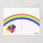 Kleurrijke Rainbow Roos Flower Briefkaart (Achterkant)