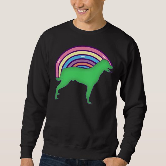 Kleurrijke Rainbow Rottweiler Trui (Voorkant)
