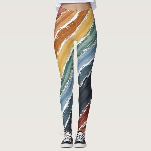 Kleurrijke Rainbow schilderij  Leggings (Voorkant)