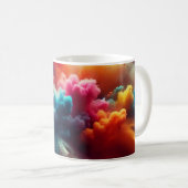 Kleurrijke Rainbow Smoke Explosion Koffiemok (Voorkant rechts)