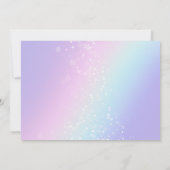 Kleurrijke Rainbow Sparkle Glitter Personaliseer Bedankkaart (Achterkant)