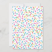 Kleurrijke Rainbow Sprinkles Retro Monogram Bedankkaart (Achterkant)