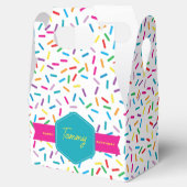 Kleurrijke Rainbow Sprinkles verjaardagsfeestje Bedankdoosjes (Geopend)